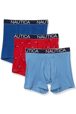 Nautica Bokserki męskie (3 sztuki), Monako Niebieski/Riviera Blue/Sails Red, XL