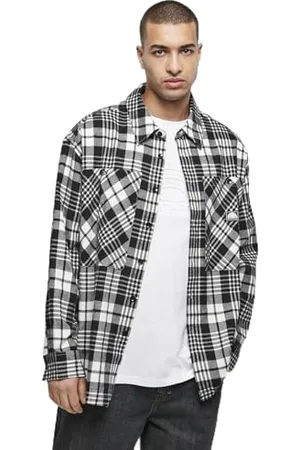 Southpole Tb international gmbh Męska koszulka Spouthpole Checked Woven Shirt Hemd, Black/White, S