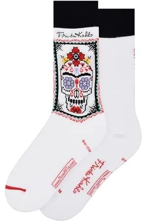 MuseARTa Skarpety bawełniane z obrazem Skull Day of the Dead artystki Frida Kahlo w rozmiarze 36-40, FK-SDW-06-36-40, , 36-40