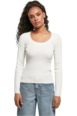 Urban classics Damska bluza z szerokim dekoltem, , M
