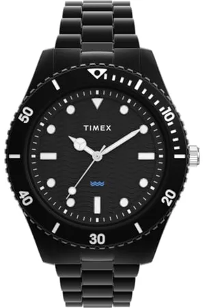 Timex Męski Zegarek Trend 42 mm, Czarny, Czarna Tarcza, Czarna Obudowa TW2Y04500