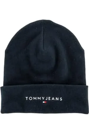 Tommy Hilfiger Męska czapka TJM Linear Logo Beanie AM0AM12896 czapka, niebieska (Dark Night Navy), jeden rozmiar, , Rozmiar uniwersalny