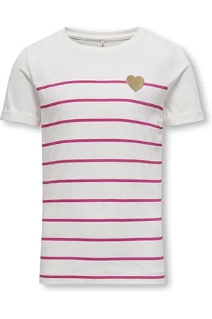 ONLY Dziewczęca Kogemily Life S/S Heart Top Cs JRS Noos T-Shirt, , 110-116
