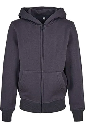 Build Your Brand Unisex dziecięca bluza z kapturem Organic Basic Kids Zip Hoody, , 158-164