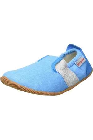 Giesswein Kapcie dziecięce Söll - Slim Fit, niebieski - - 27 EU Schmal