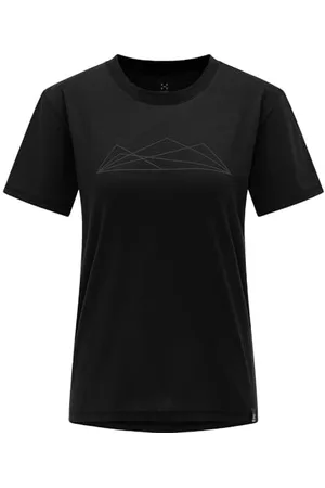 Haglöfs 604886_4V2 Camp Tee Damska koszulka True Black Graficzna Rozmiar XS, , XS