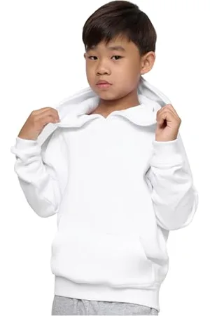 Urban classics Chłopięca bluza z kapturem Blank Hoody, biała, 122/128