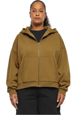 Urban classics Damska bluza z kapturem Ladies Boxy Zip Hoody 4XL, , 4XL