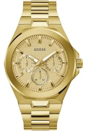 Guess BR GLD CS W/BR GLD TR W/P GLD CHAMFER/SUN CHAMP MF DL/BR/P GLD BRCT