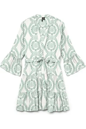 VERO MODA Vmmelba 3/4 Short Belt Dress WVN Ga Noos, , L