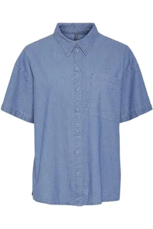 Pieces® Damska koszulka Pcmia Ss Denim Mm, , M