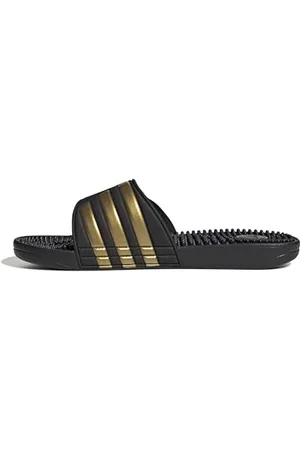 adidas Uniseks Adissage Slides, Core Black / Gold Metallic / Core Black, 44.5 EU