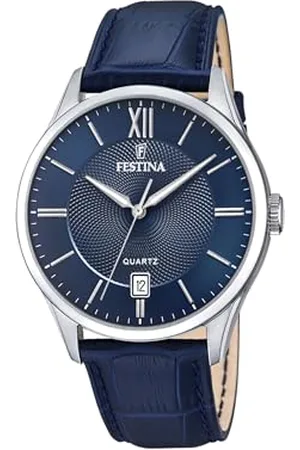 Festina Męski analogowy zegarek kwarcowy ze skórzanym paskiem F20426/2, , bransoletka