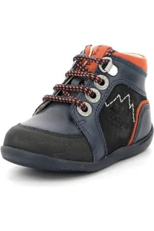 Kickers Kosze dla chłopców Mountain Oxford płaskie, morska pomarańcza, 2 UK dziecko