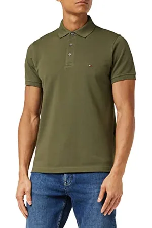 Tommy Hilfiger 1985 Slim Polo Koszulka Mężczyźni, Zielony wojskowy, L