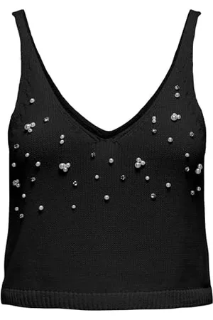 ONLY Onlcolette Life Sl Bling Top KNT, , M
