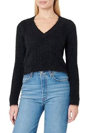 VERO MODA Bestseller a/s VMLAPOILU LS bluza damska z dekoltem w serek, czarna, S
