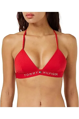 Tommy Hilfiger Damskie trójkątne biustonosze z pianki stałej, kolor czerwony, XS, , XS