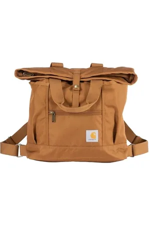 Carhartt Przekładana, trwała torba na ramię z regulowanymi paskami plecaka i pokrowcem na laptopa, Konwertowalny plecak typu tote ( Brown), One Size, Wymienna torba na plecak, trwała torba na