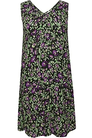Kaffe Plus Size Damska sukienka zmiany kolana długość bez rękawów dekolt, , 46/du?y rozmiar