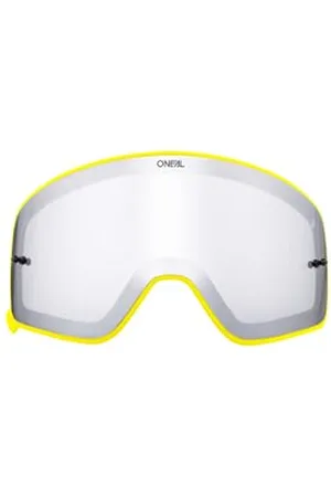 Oneal | Części zamienne do gogli motocrossowych | Motocykl Enduro | wysokiej jakości i odporne na uderzenia, ze 100% ochroną przed promieniowaniem UV | B 50 Goggle żółte Zapasowe | Żółte