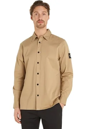 Calvin Klein Jeans Męska koszula Monologo Badge Casual, , XXS