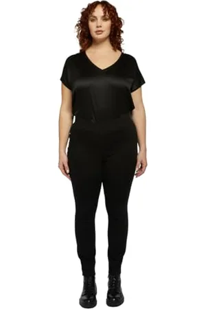 Fiorella rubino : Czarne jegginsy Curvy Size Spring Summer 24, , 46 Große Größen
