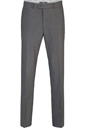 Brax Męskie spodnie materiałowe Regular Fit Flatfront Style Enrico, szary (Graphit), 42W / 34L