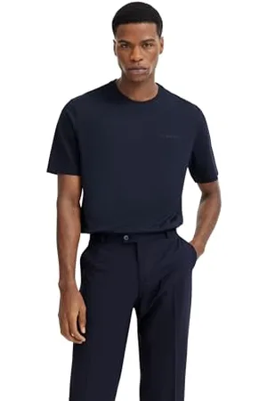 Bugatti Męski T-shirt z okrągłym dekoltem, basic, krótki rękaw, nowoczesny krój, , M