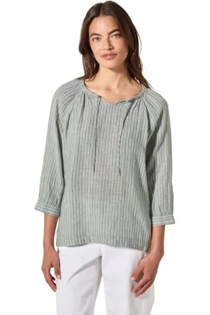 CECIL Linen_ Stripe Raglan Blouse XXL, , XXL