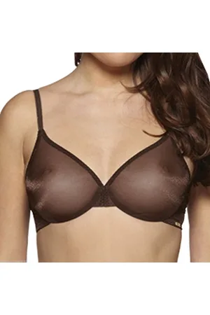 Gossard Damskie błyszczące stringi, półprzezroczyste, Brązowy (Rich Brown), 75C
