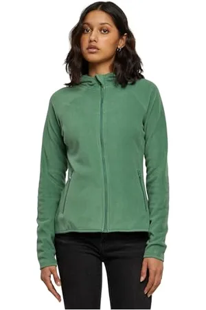 Urban classics Damska bluza polarowa z zamkiem błyskawicznym, bluza z kapturem dla kobiet, z przedłużonym tyłem, dostępna w wielu kolorach, rozmiary XS - 5XL, , M