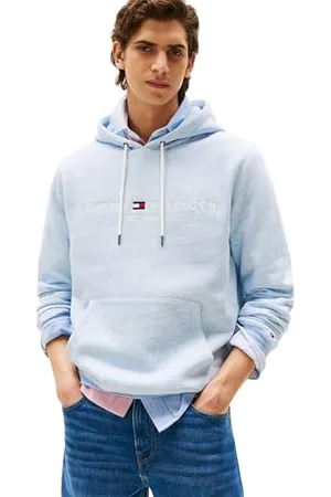 Tommy Hilfiger Męska bluza z kapturem TOMMY LOGO MW0MW11599, niebieska (Bros B0802), XS, , XS