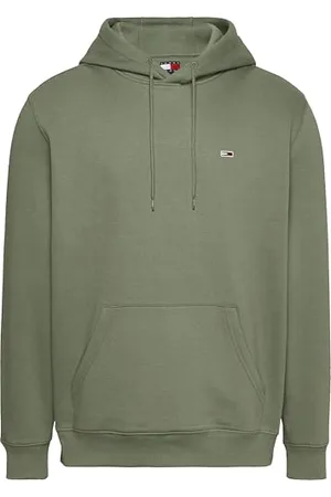 Tommy Hilfiger Męska bluza z kapturem TJM REG S FLAGA, zielona, S, , S