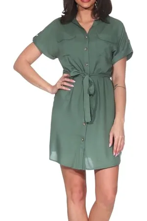 VERO MODA Vmbumpy Ss Short Shirt Dress WVN Ga Noos, , L