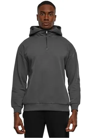 Urban classics Męska bluza z kapturem Zipped High Neck Hoody darkshadow 4XL, , 4XL