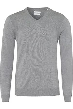 Brax Męski styl Vico Merino Wool Easy WASH sweter z żywej wełny o wysokiej jakości wyglądzie, , 52