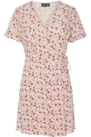 Pieces® Damska sukienka Pctala New Ss Wrap Dress Noos Bc, , L
