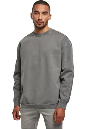 Urban classics Męska bluza Heavy Terry Garment Dye Crew, ciemnoróżowa, XXL, , XXL