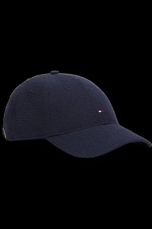 Tommy Hilfiger Męska czapka z flagą TH Seersucker 6 paneli AM0AM13427 czapka, niebieska (Space Blue), OS, , Rozmiar uniwersalny