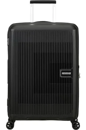 American Tourister Aerostep - Spinner M, pokrowiec z możliwością rozbudowy, 67 cm, 66,5/72,5 L, czarny (czarny)
