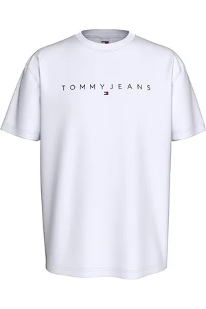 Tommy Hilfiger Męska koszulka Reg Linear Logo Ext S/S, biała, XXL