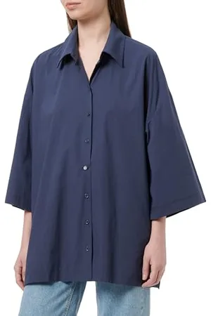 Risa Damska koszula oversize 25326388, granatowa, S, , S