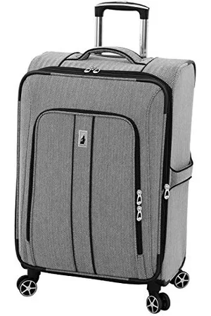 London Fog Newcastle Softside Rozszerzalny Bagaż Spinner, , Checked-Medium 24-Inch, Newcastle Softside Rozszerzalny Bagaż Spinner