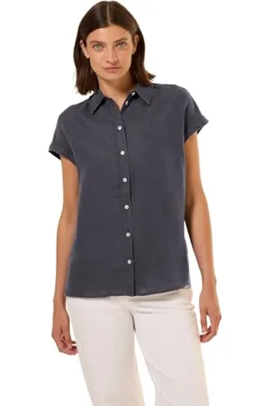 CECIL Linen_Solid Blouse Volcanic Grey L, , L