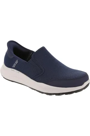 Skechers Męskie trampki wsuwane bez użycia rąk Equalizer 5.0 DRAYZE Sneaker, Navy Mesh/Duraleather, 8,5 UK, , 42.5 EU