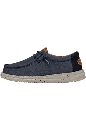 Hey dude Wally Youth Washed Canvas - Kids Shoes - Navy - Size EU 36, , 36 EU