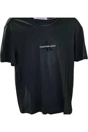 Calvin Klein Jeans Damska koszulka Monologo Slim Fit z krótkim rękawem i okrągłym dekoltem, , XXL