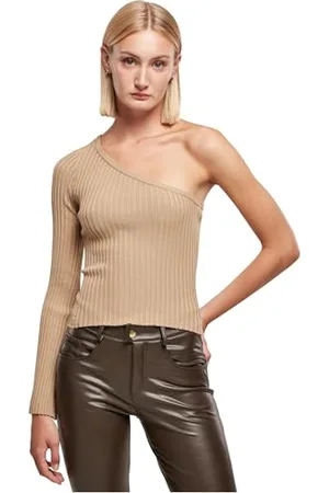 Urban classics Damska bluza damska z krótkim rękawem, beżowy (Unionbei), S