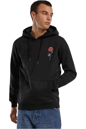 Mister Tee Męska bluza z kapturem Wild Rose S Black, , S